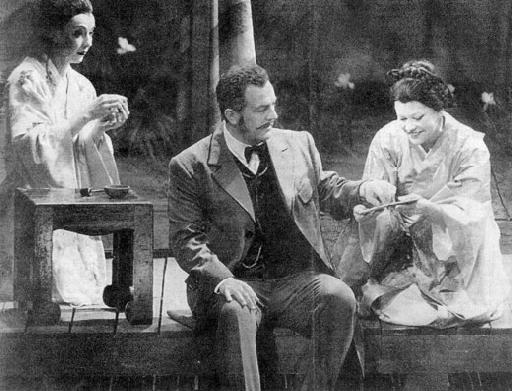 As Sharpless in Marseille with his wife Kathleen Cassello as Cio Cio San (on the right).