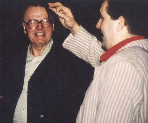 In a rehearsal as Leporello in Salzburg with Stage director Joachim Herz.