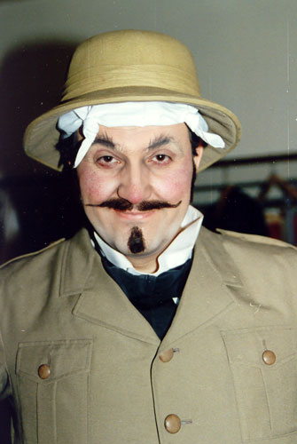As Taddeo backstage at the Vienna State Opera.
